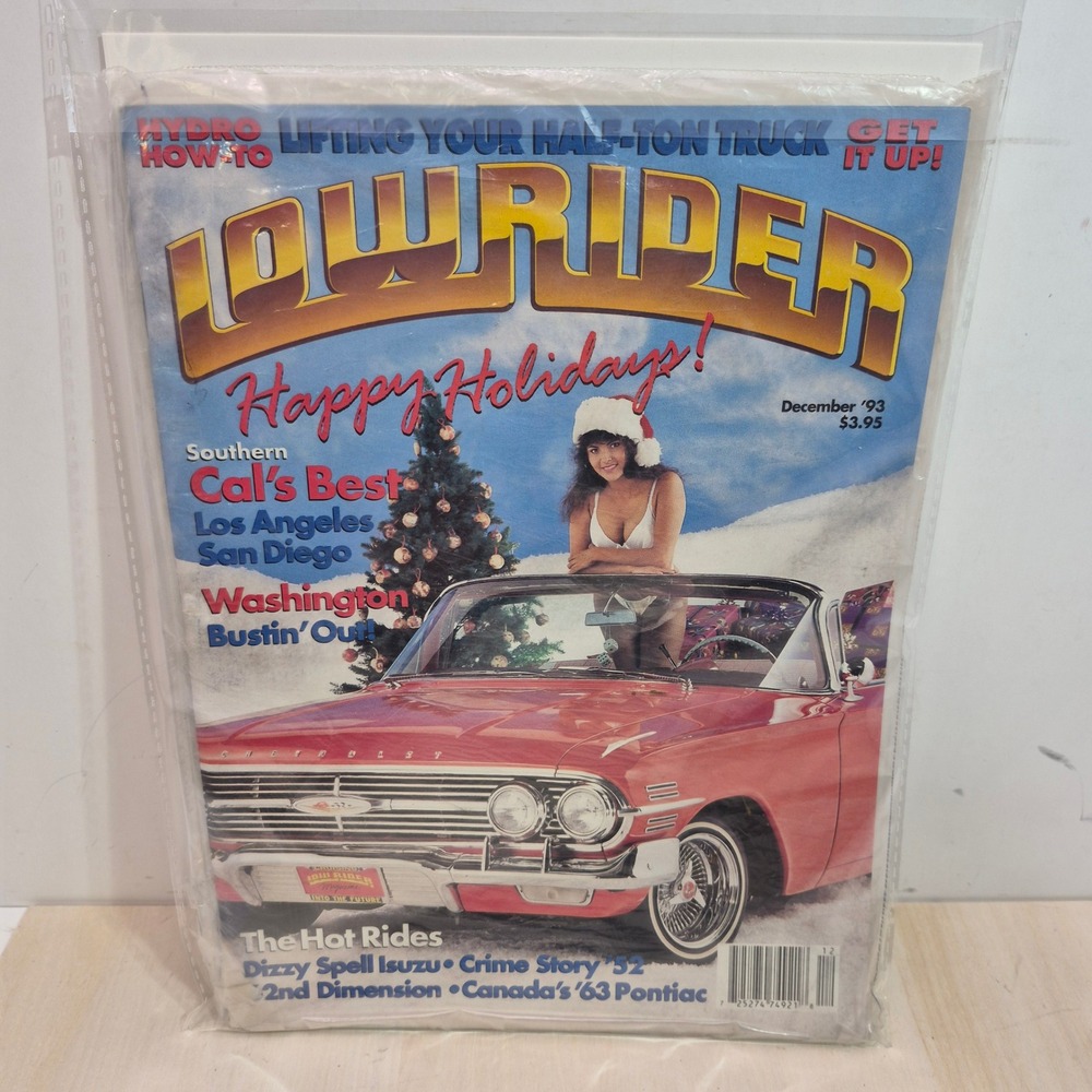 Lowrider Magazine December 1993 Holiday Issue Red Chevy Impala Vintage NM cond.